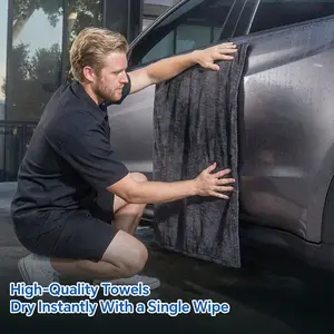 DR.HLL Car Drying Towel Three Specifications-1000gsm/1300gsm/150gsm- Microfiber cleaning car towel, Strong Water Absorption, Machine Washable, Suitable for All Car Models & Household Cleaning