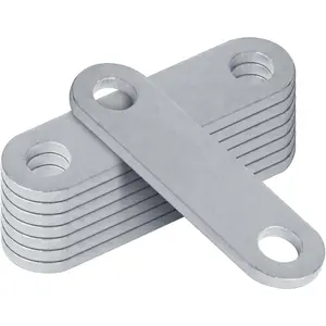 8 Pcs 3-1/2" Heavy Duty Trailer Leaf Spring Shackle Straps for Double Eye Leaf Spring, 3/16"Thick