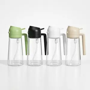 Automatic Opening Oil Spray Bottle, Mist Sprayer No Flip, 400ML Fat Control Kitchen Tech, Thick Wall Hanging Oil Bottle