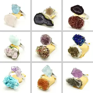 [No.110-118 Tray # 5 ]Unique Handmade Natural Crystal Ring For Christmas Gift