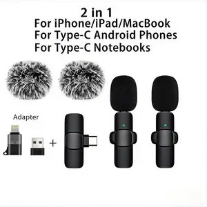 USB-C Wireless Mini Microphone, Plug-and-Play Portable Clip-On Mini Mic for TikTok Videos, Live Streaming, Teaching, Podcast Recording, and Content Creators