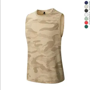 Men's 5-Pack Breathable Comfortable 3D Digital Colorful Camo Vest, Crew Neck Sleeveless Guys Tank Top, Summer Beach Outdoor Sports Menswear Waistcoat