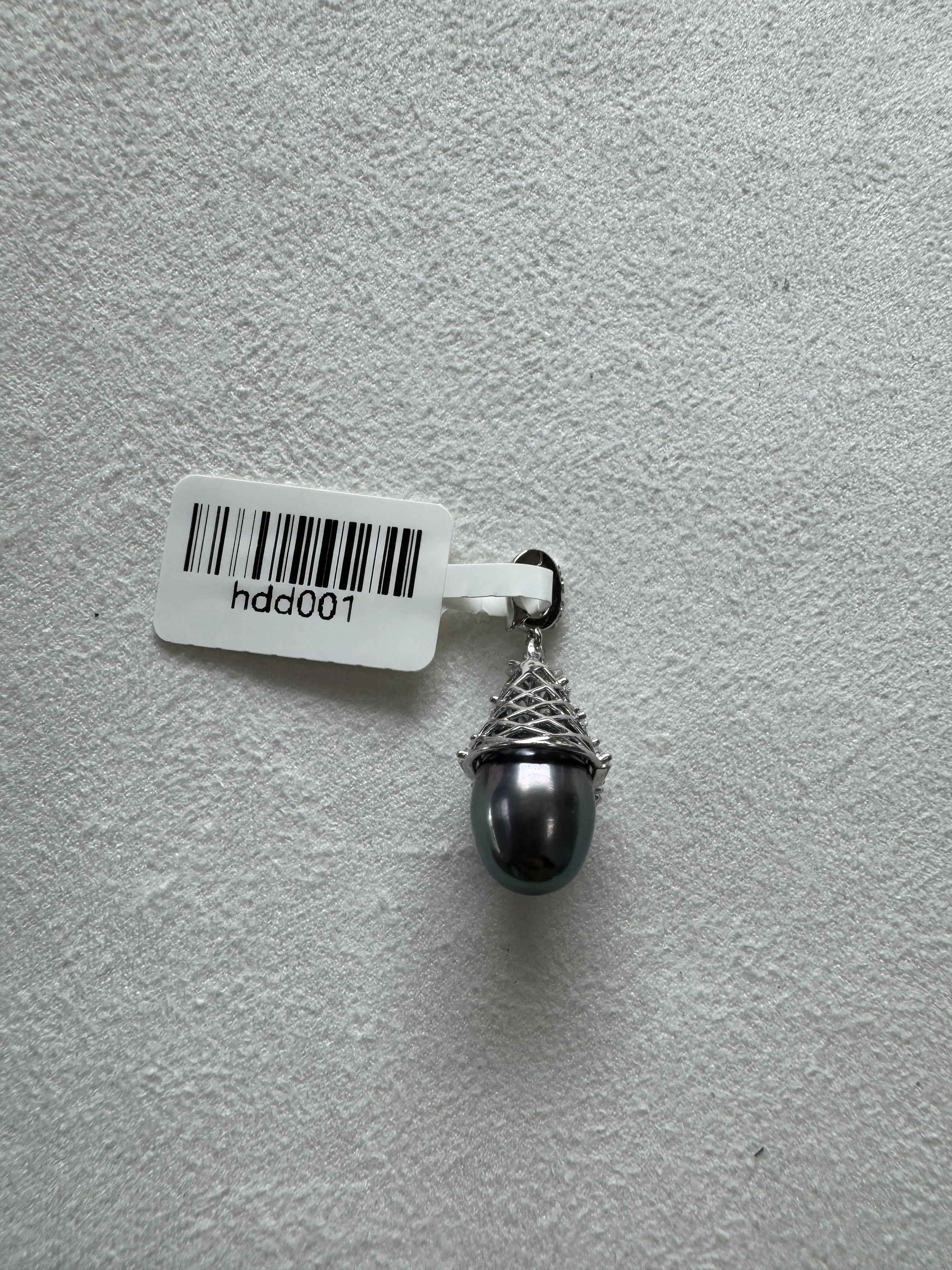 Hollow Woven Silver Setting Tahitian Black Pearl Pendant, HDD001 Tahitian Pearl Jewelry Accessory