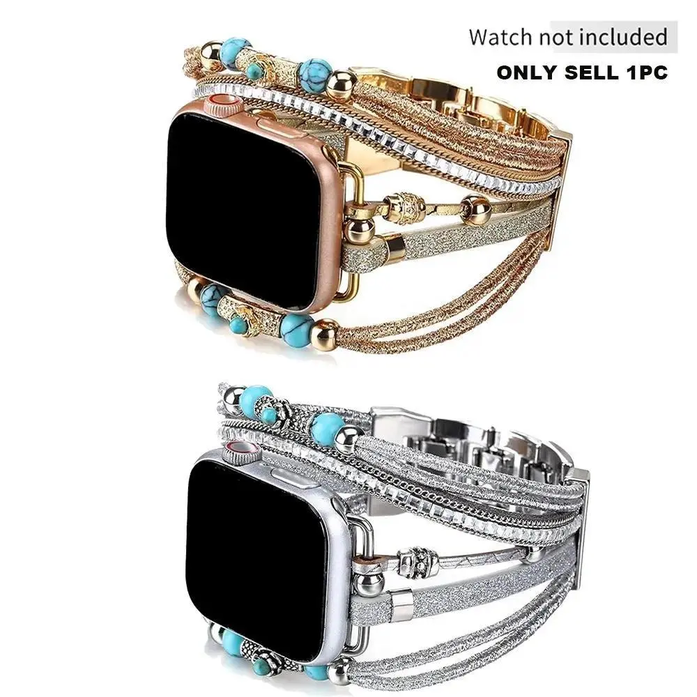 Women’s Stylish Wearable Tech Accessory, Elegant Fashion Watch Band, Compatible with Smart Watch Series 1-9, SE, Ultra (38/40/41/42/44/45/46/49mm), Accessories, Smart Watch Accessories