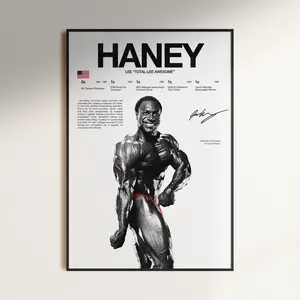 Lee Haney Poster, Bodybuilding Wall Print, Mr Olympia Poster, Bodybuilder Digital Print, Gym Fitness Motivation Decor Gift, Gym Art