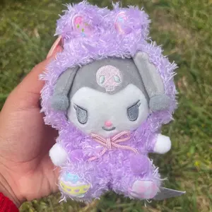 Purple plush keychain