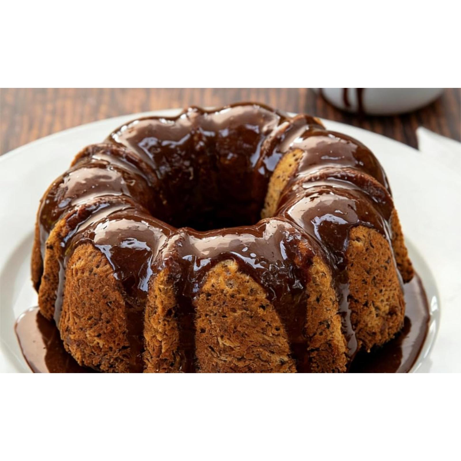 9.5" Non-stick Cake Pan Heavy Duty Carbon Steel Fluted Tube Round Baking Pan Buntz Pound Cake Mold for Jello Gelatin Chocoflan Flan