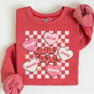 Retro Teacher Valentines Sweatshirt/T-Shirt, Womens Heart Valentines Sweatshirt, Love Valentines Sweatshirt, Cute Valentines Day Gift