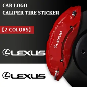 Lexus Brake Caliper Sticker Set, Reflective Four-Ring Car Emblem Decal, High Temperature Resistant Waterproof, Durable Automotive Accessory