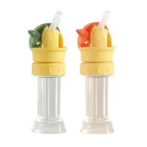Water Bottle Straw Lid Converter, Soft Silicone Straw, Reusable Liquid Cap, Universal Soda Can Lid, Plastic Bottle Adapter, 2-Pack