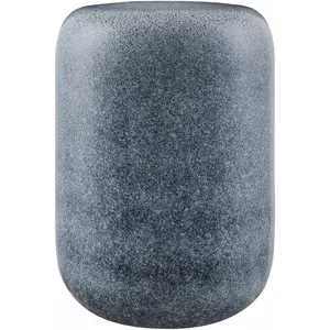 Charvo Charcoal Smooth Cylindrical Modern Minimalist Ceramic Outdoor Garden Stool