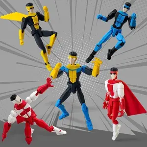 New Articulated Superhero Action Figure 3D Printed Multi-Joint Poseable Invincible Boy Figurine Collectible Desk Decor Ornament
