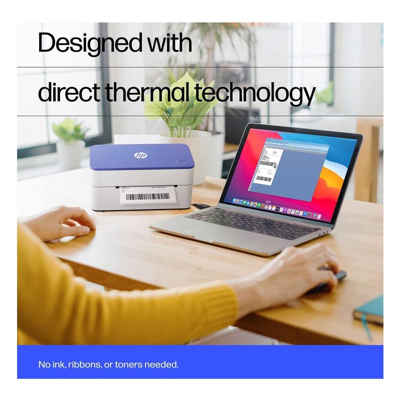 HP Thermal Label Printer, 4x6 Compact Label Printer 203 DPI