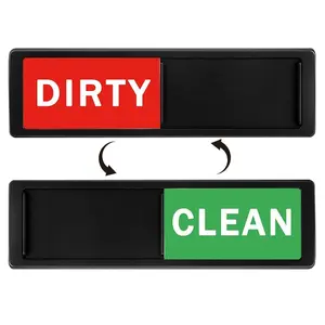 Sliding Dishwasher Clean/dirty Status Indicator, High Contrast, Strong Magnetic Backing, No Drilling Installation