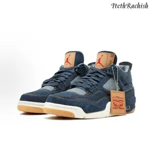 retro levis denim OG style trendy mid-top retro basketball shoes men's denim