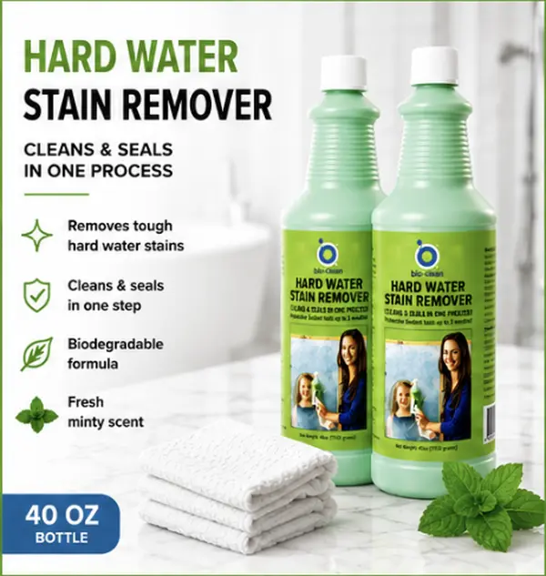 Bio-Clean Hard Water Stain Remover - 2 pack - 40 Oz. Bottles Bio-Clean Hard Water Stain Remover - 2 pack - 40 Oz. Bottles