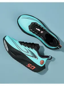 1 Pair Men's Cushioning Running Shoes: Breathable, Anti-Slip & Support, Flyknit Upper + Rubber Carbon Plate Outsole + Midfoot Pressure Relief Design, Ideal for Running Training & Outdoor Activities, Athletic Running Shoes, Training Runner Footwear