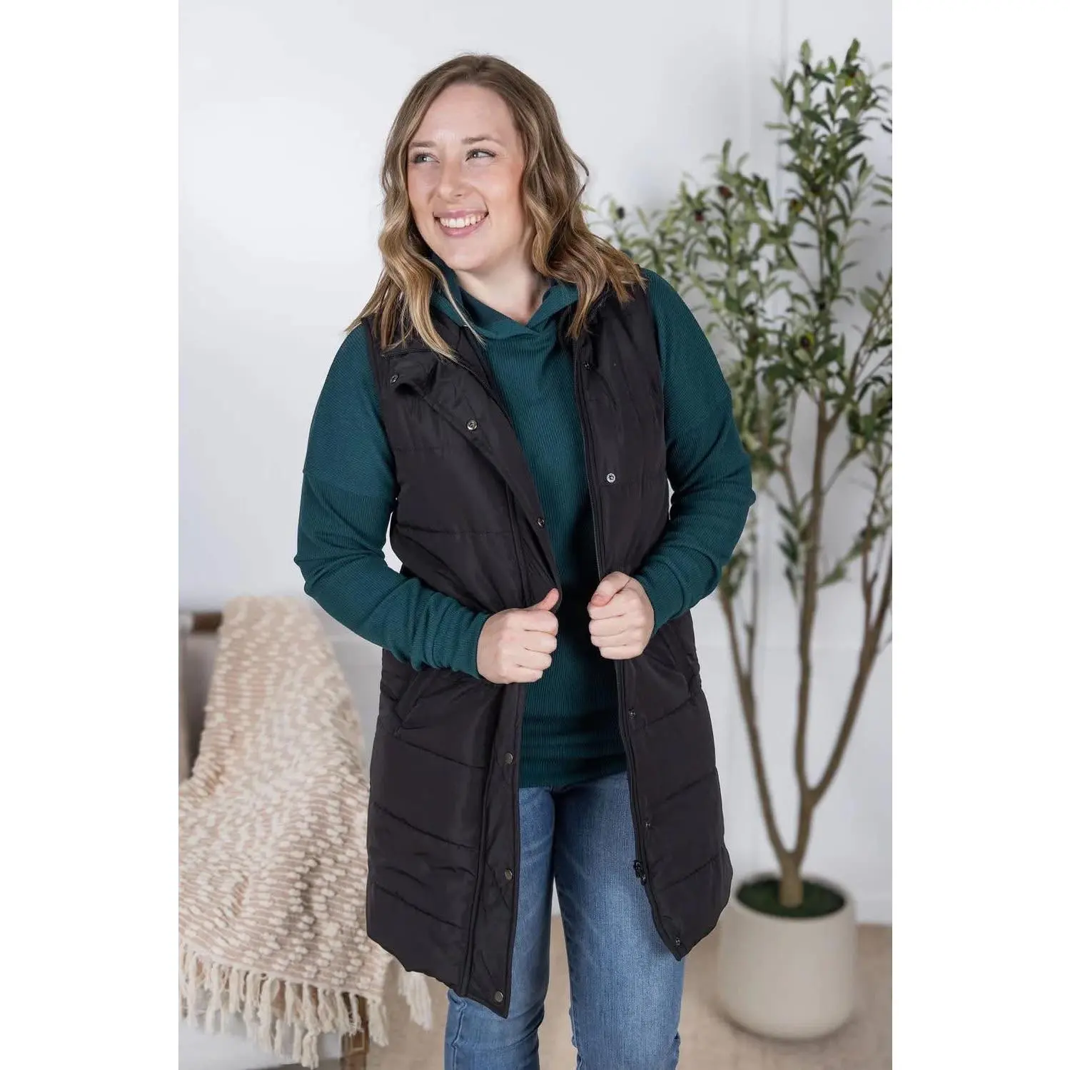 Harlow Long Puffer Vest