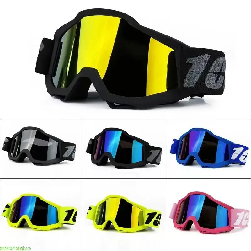 Outdoor motocross goggles—windproof, dustproof, and UV-resistant safety eyewear. Motocross gear suitable for motocross, standard motorcycles, mountain bikes (MTB), skiing, and other sports. Outdoor riding goggles; universal size.