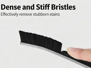 Hard Bristle Crevice Brush - Gap Cleaner for Bathroom & Kitchen Slim Gap Cleaning Brush for Window Tracks, Tile & Sink Multi-Use Narrow Gap Scrub Brush with Hanging Hole Steel  Grill and Cookware Scrubber
