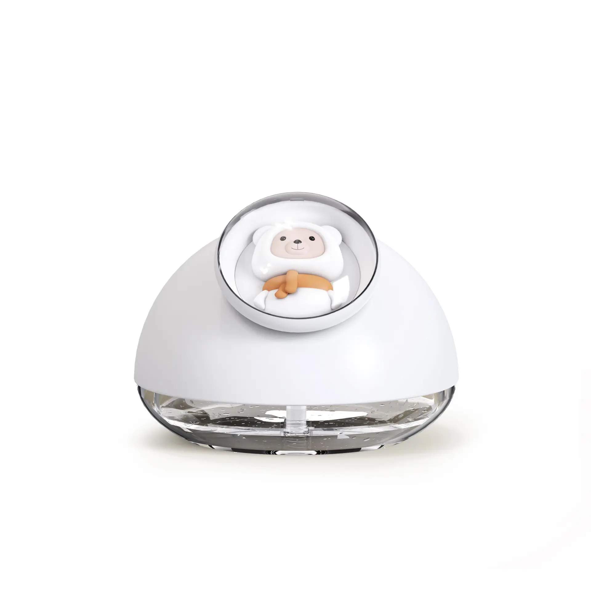 Miniature Cute Pet Air Humidifier - Built-in USB Port, Mist + Scent Essential Oil Aroma Diffuser, 7 Ambient Lights, Hydrated Skin Support, 118x125x94mm Small Compact Unit for Home Office Use