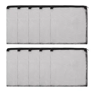 PETAXCELL Aquarium Filter Media Bags, Fish Tank Fine Mesh Bag with Zipper Reusable Versatile 4 x 4 Inch, (Black, 10pcs)/ Intended for Fish Tank/Aquarium/Pond/Activated Carbon/Ceramic Rings