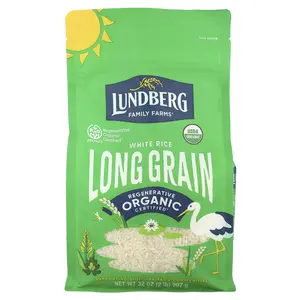 Lundberg Organic White Long Grain Rice, 32 oz (907 g)
