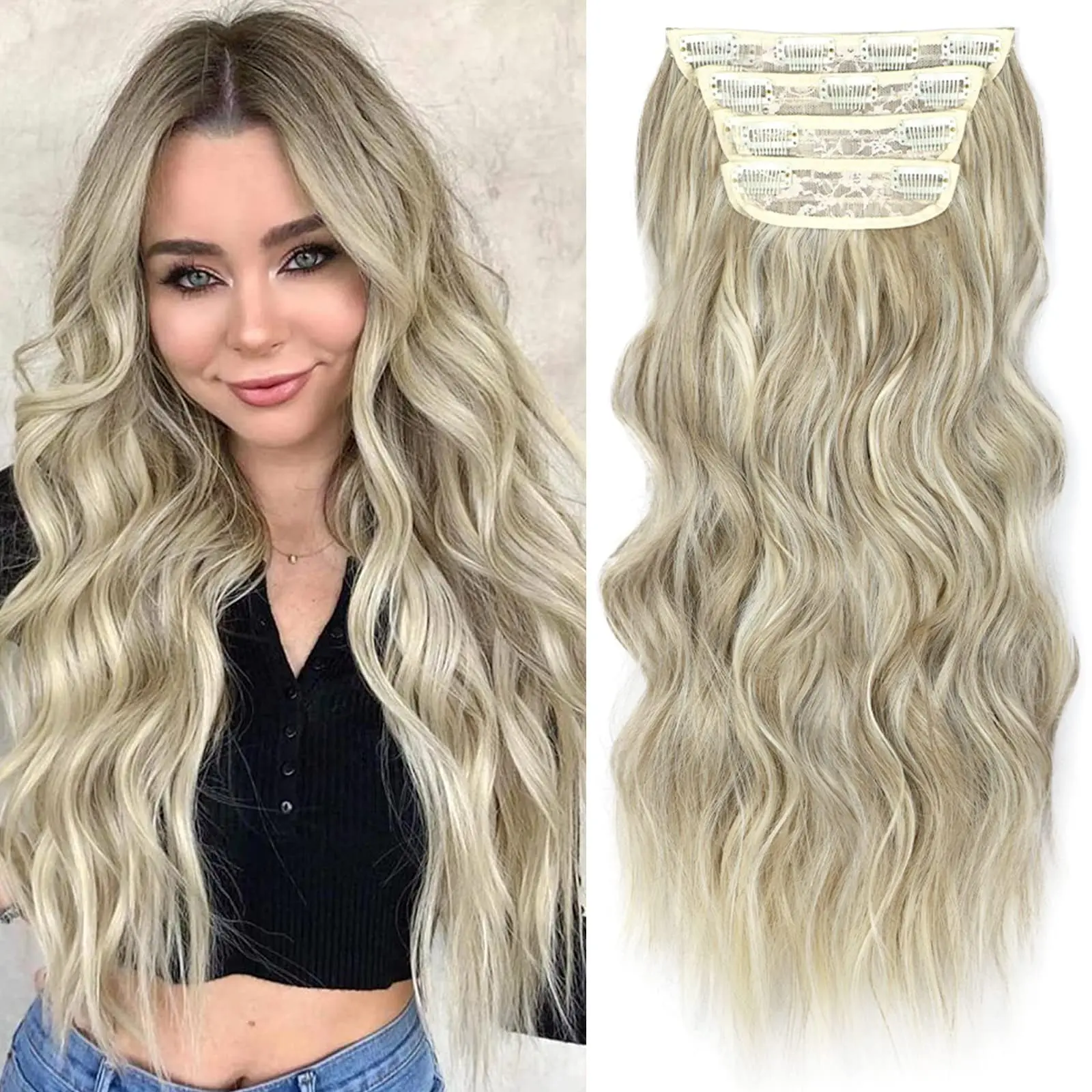 Ash Brown mix Platinum Blonde
