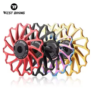 WEST BIKING Cycling Bicycle Ceramic Bearing Rear Guide Wheel Lightweight More Professional Strong Multiple Colors Guide Wheel