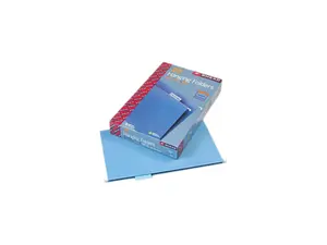 Smead 64160 Hanging File Folders, 1/5 Tab, 11 Point Stock, Legal, Blue, 25/Box