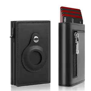 2026 Upgraded Men's Slim Leather Wallet - Minimalist Card Holder with RFID Blocking, Pop-up Wallet with ID Window for Daily Use, Gifts for Men