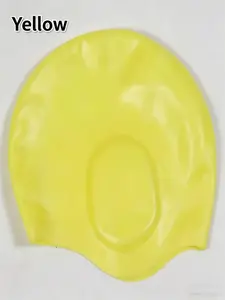 Adult Unisex Silicone Swim Cap, Long Hair Non-Slip Waterproof Training Hat, Comfortable Ear Protection, Ideal for Swimming
