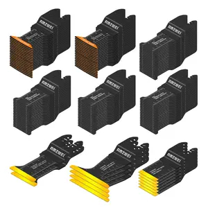Valentine's Day 80-120PCS Titanium Oscillating Tool Blade, Professional Bi-Metal Multitool Blades Kits for Wood Nails, Metal, Plastic, with Japanese Teeth Fit Dewalt Milwaukee Bosch Worx Ryobi