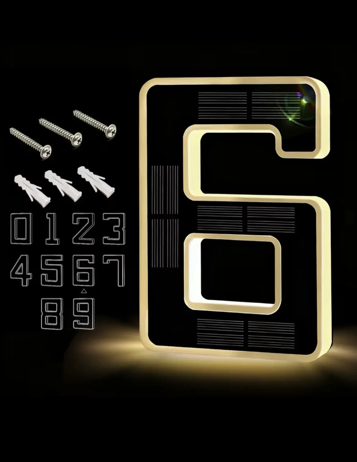LED Solar Powered House Numbers - with solar Letter Options - TikTok Shop