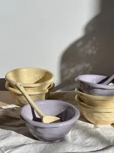 Cocotte Ceramic Bowl with Spoon - Simple Design for Everyday Use
