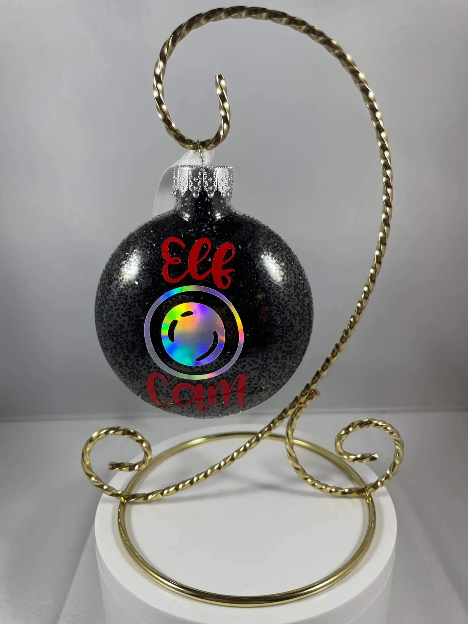 Elf Cam Christmas Ornament with Letter