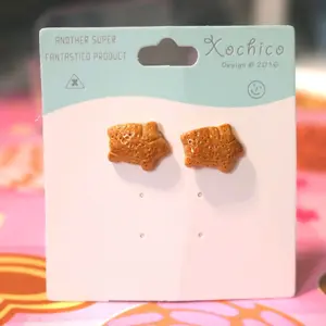 Pan Dulce Stud Earrings - Cute Food Themed Earrings for Mexican Sweet Bread Lovers with Steel Back Posts & Clear Stoppers