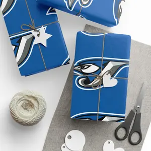Toronto Jays Baseball Wrapping Paper Gift Wrap for Birthday, Holiday, Blue Jays Wrapping Sheets, Sports Fan Christmas Gift Wrap, Sports