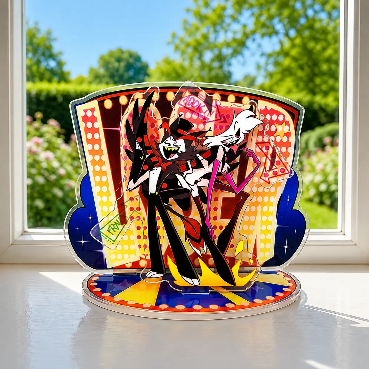 Loosers Acrylic Standee Hazbin Hotel 2 layer Huskerdust Fanmade Desk Decor F