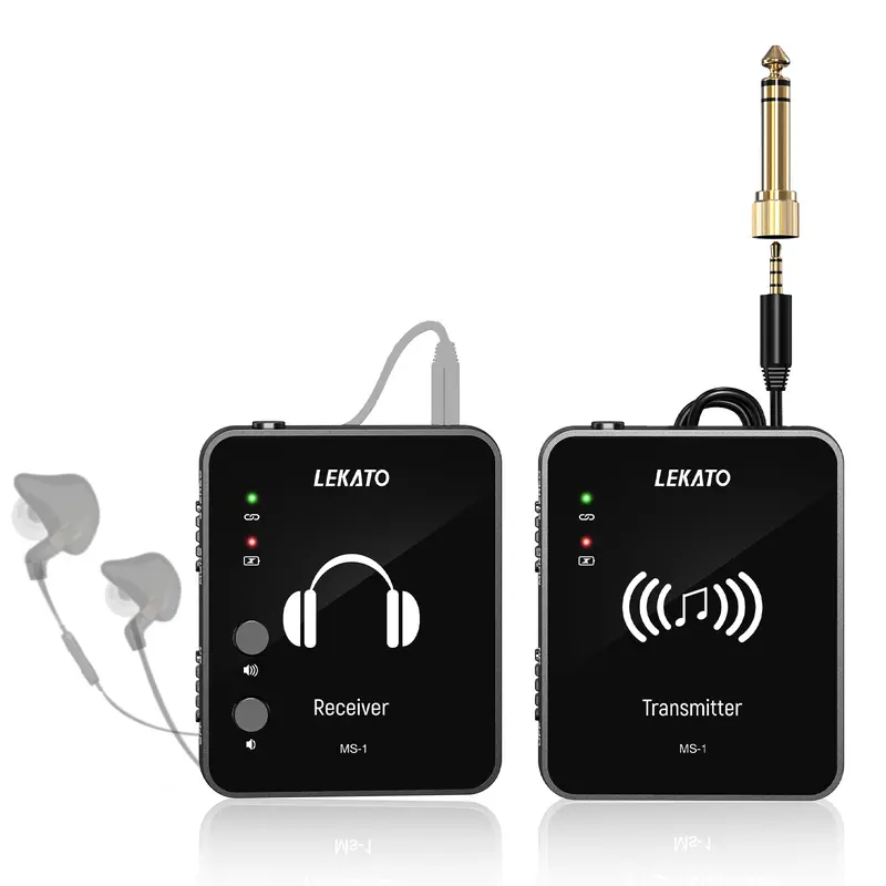 LEKATO MW-1 Plug-on Wireless Mic System with Transmitter Receiver