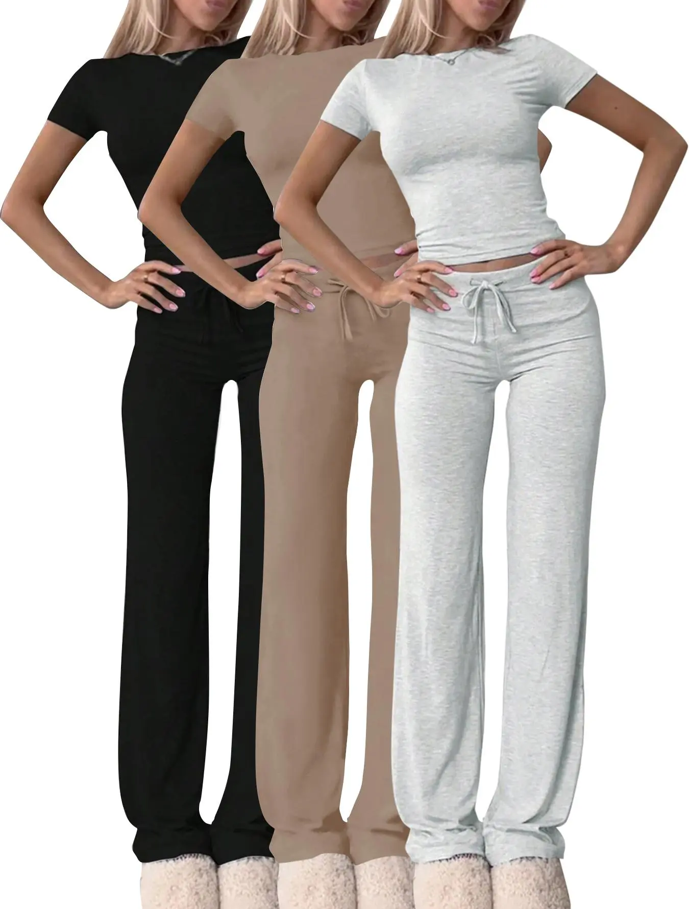 Khaki*1 pc+Light Gray*1 pc+Black*1 pc