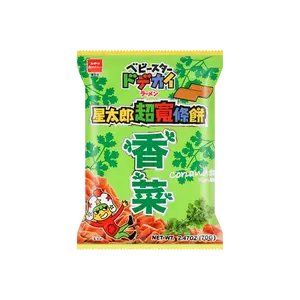 BABYSTAR Crispy Wide Noodles - Instant Snack, Coriander Flavor, 70g - Japanese Snack Food