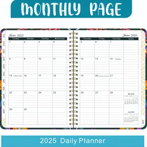 New 2 Pcs-2024-2025 Planner, 12-Month Daily Weekly Monthly Planner From JUL.2024 To JUN.2025, 8.4" X 6", Spiral Planner Notebook With Stickers, Elastic Closure, Inner Pocket