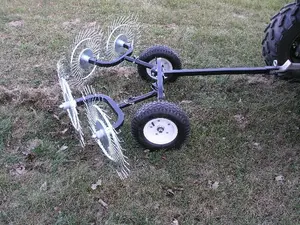 Yard Tuff  V-Style Acreage Rake Dethatcher - 48 Inch Path, 4 Tine Reels