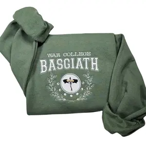 Dragon Rider Embroidered Crewneck, BASGIATH War College Crewneck, Fourth Wing Embroidered Crewneck