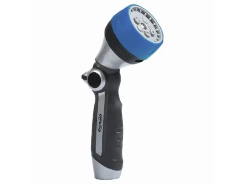 Melnor 258913 Dual-Position Oversized Water Nozzle with Wand, All Metal Core, 7-Pattern Stream & Soaker Settings, 7.3 GPM Flow Control, Water Nozzles & Spray Guns, Mist-Generating Sprayers