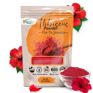 NaturalEvity Ayurveda Hibiscus Powder - 8oz Caffeine-Free Antioxidant Supplement, Plant-Based Vitamin C Dietary Aid, Ready-to-Mix Herbal Tea for Hair, Face