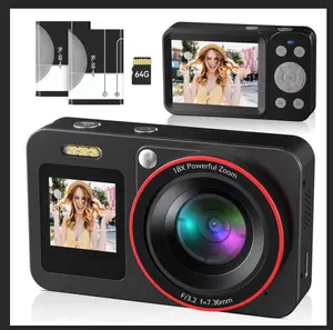 Deatti Portable Digital Camera with SD Card – Compact Point & Shoot for Teens and Students, Perfect Gift for Boys & Girls, Ideal for Valentine's Day
