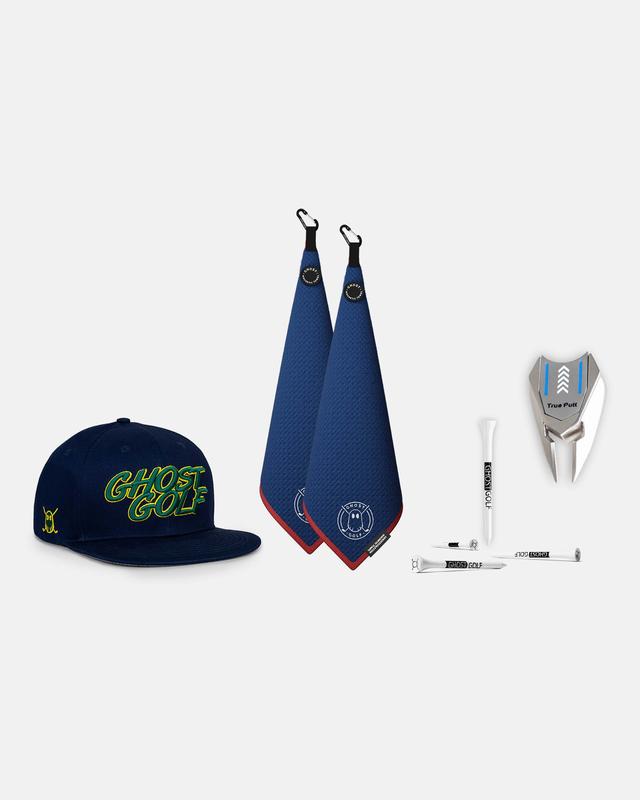 Tour Player Bundle – Ultimate Ghost Golf Set with Magnetic Greenside Towels, High Crown Snapback Hat, Golf Tees, and 5-in-1 Divot Tool