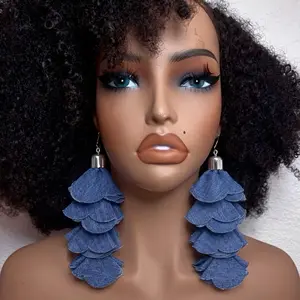 Yarn stainless earrings